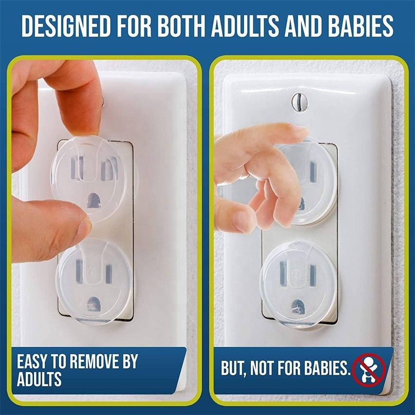 Hot Selling Transparent American Standard Baby Safety Outlet Plug Cover Child Proof Electrical Protector Safety Cover