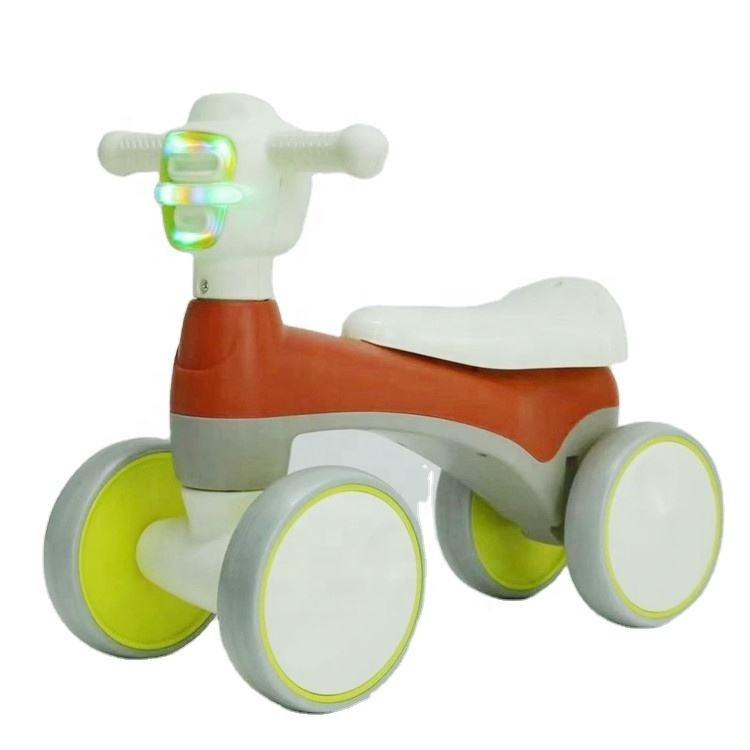 4 Wheel kids pedal balance bikes Bubble blowing ride on car toys with light and music player