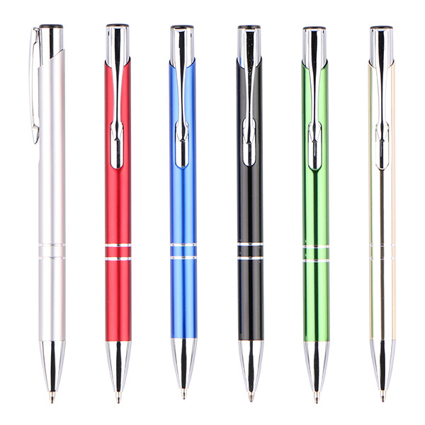 Eco friendly cheap metal ball pen case cute pencil case gift set with custom logo