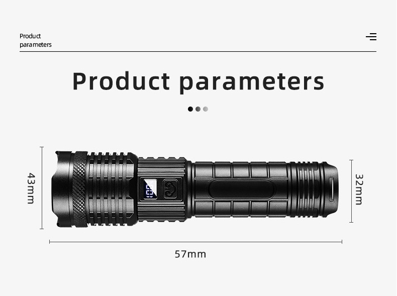 Torch light zoom flashlight long range white laser rechargeable flashlight led