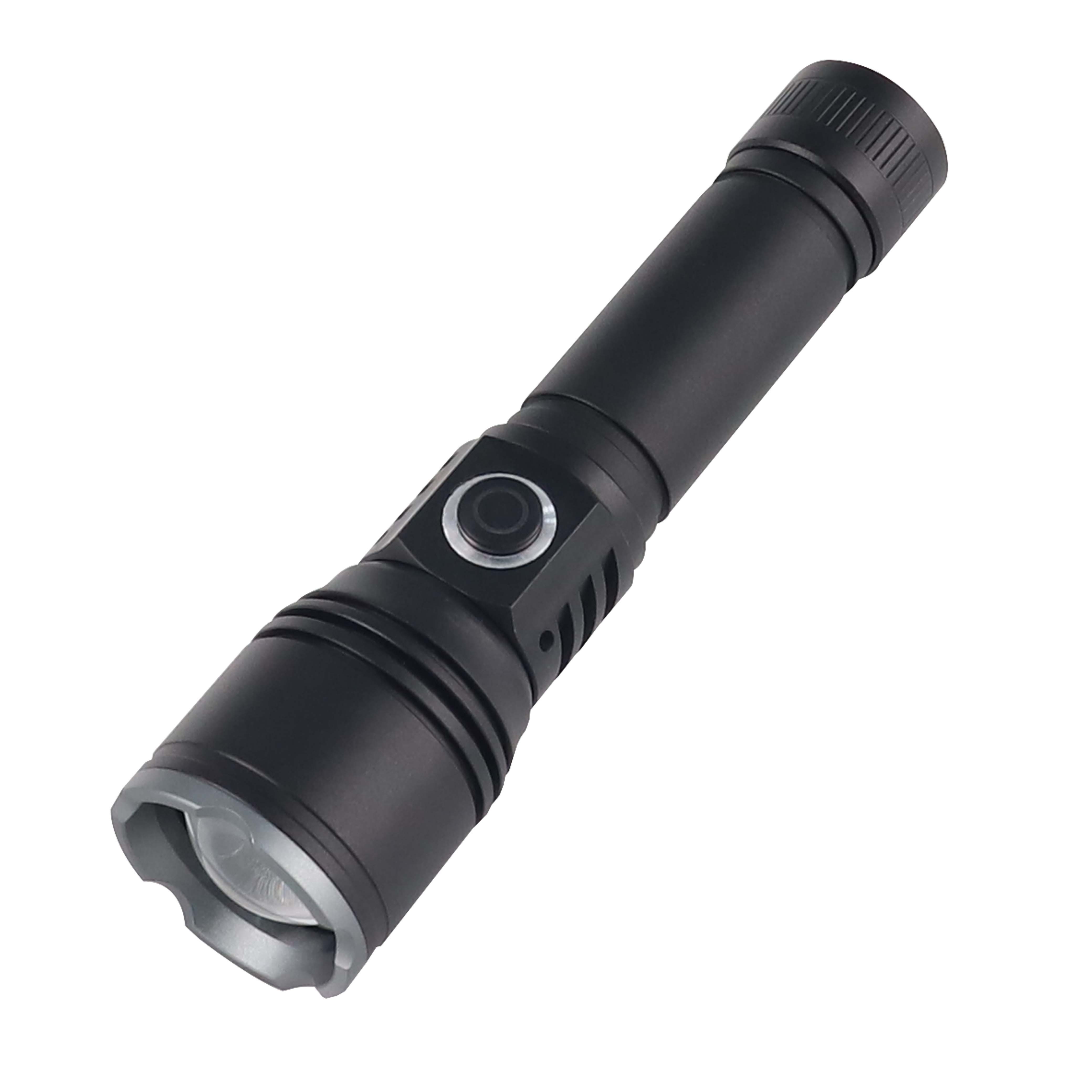 650 Lm wholesale Outdoor Camping White Laser linterna LED Torch Light Zoomable Rechargeable Flashlight