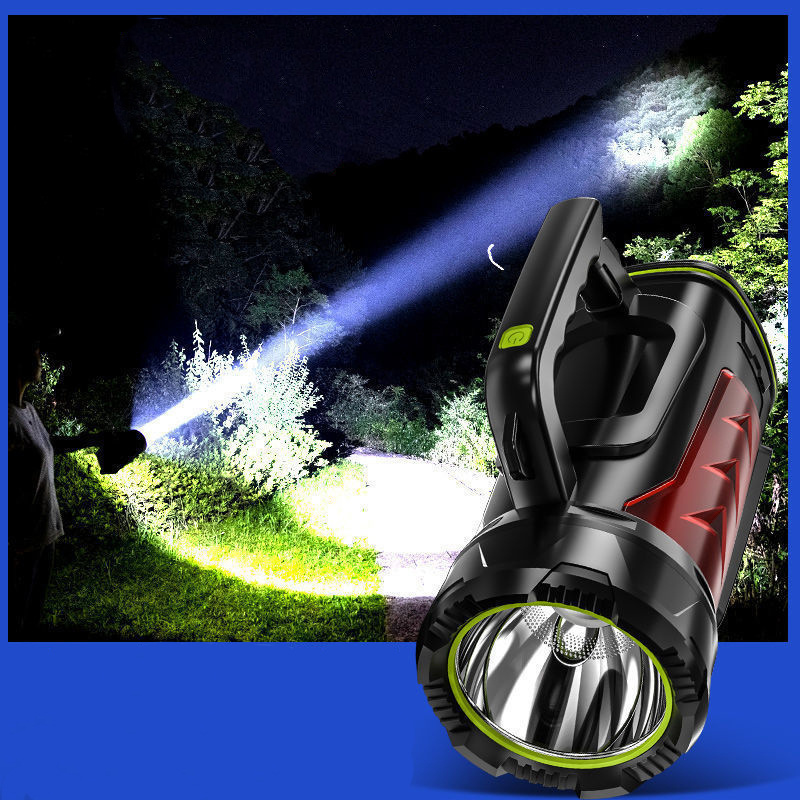 Outdoor Portable Rechargeable Mini Long Distance Sky Multifunctional Led Searchlight Spotlight Camping Flashlight For Hunting