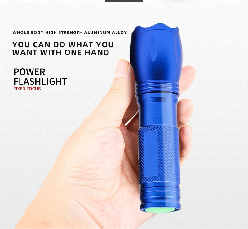 Aluminum XPE T6 3W LED Mini Zoomable Tactical Pocket AA Battery Flashlight For Camping Outdoor Emergency