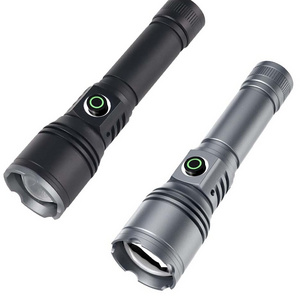 650 Lm wholesale Outdoor Camping White Laser linterna LED Torch Light Zoomable Rechargeable Flashlight