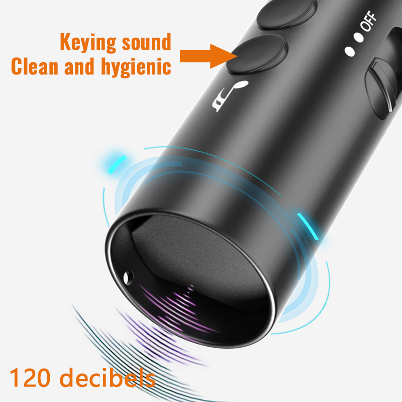 2024 New Product Electronic whistle keychain super bright torch light long range powerful  rechargeable  LED flashlight