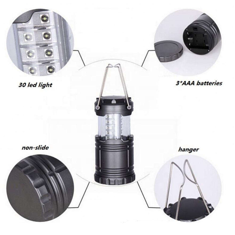 Factory Supply Battery Portable Cob Led Camping Lantern Lamp Lighting Outdoor Foldable Hanging Retro Camping Light with hook