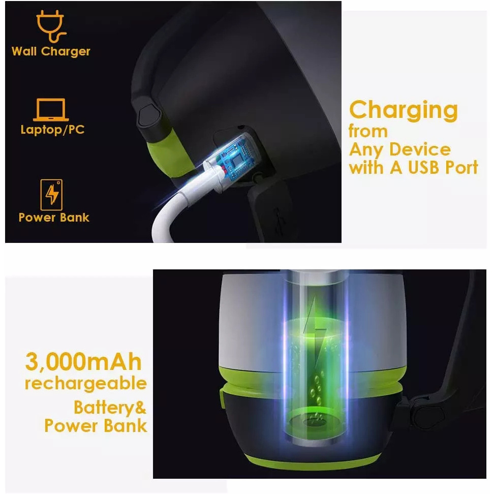 Multifunction outdoor Portable 3 in 1 camping lamp light with Power Bank Charge Outdoor Led Camping Lantern