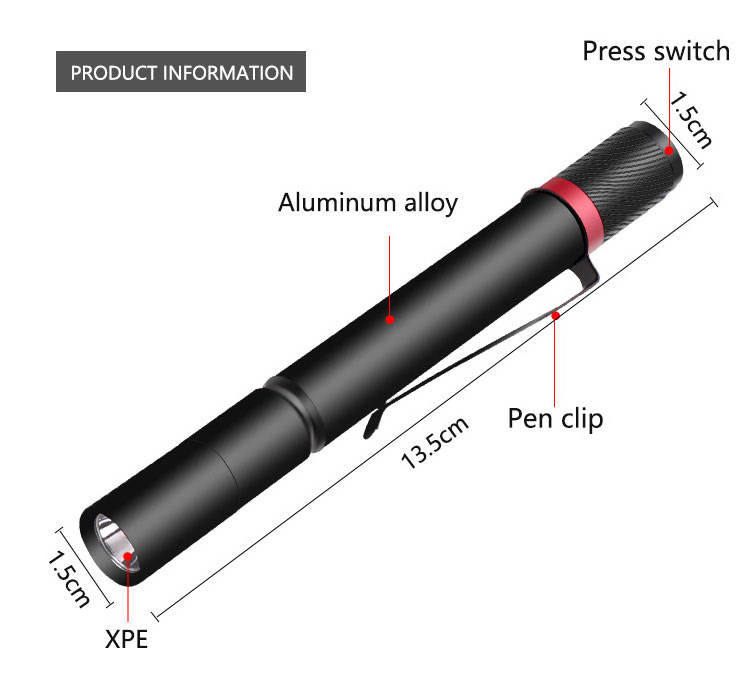 Super Small Mini LED Flashlight Clip Handheld Pen Light Pocket Torch with High Lumens for Nurses & Medical Use