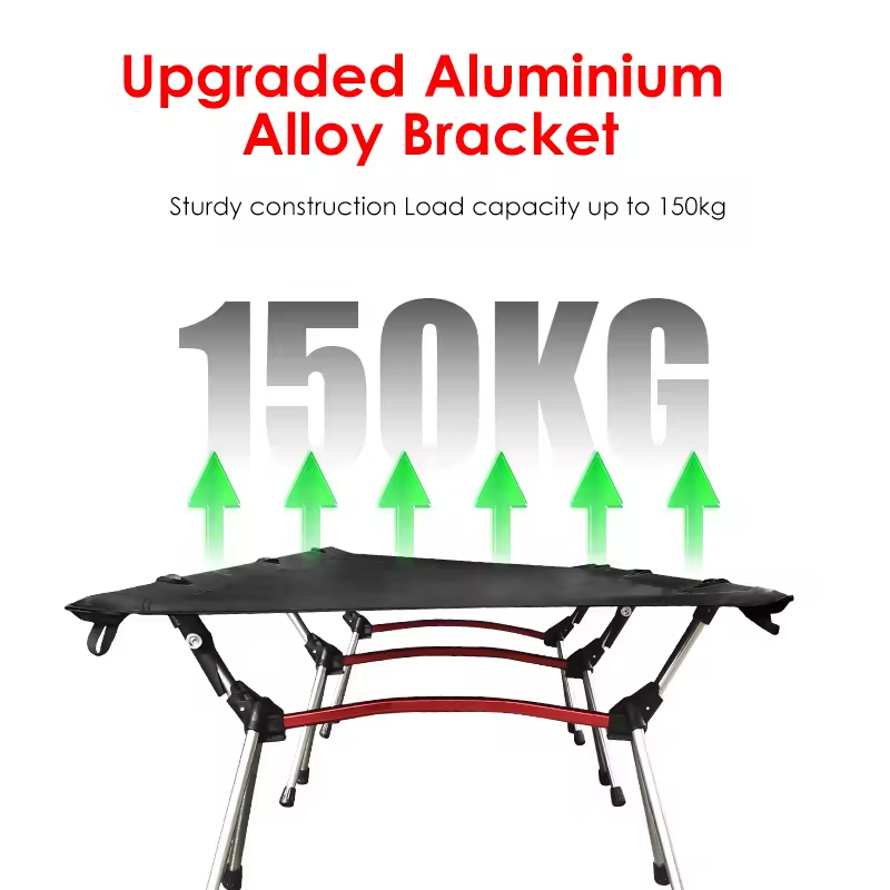 Lightweight Aluminum Frame Camping Cot Bed Modern Portable Ultralight Foldable Cot for Outdoor Hospital & Gym Use