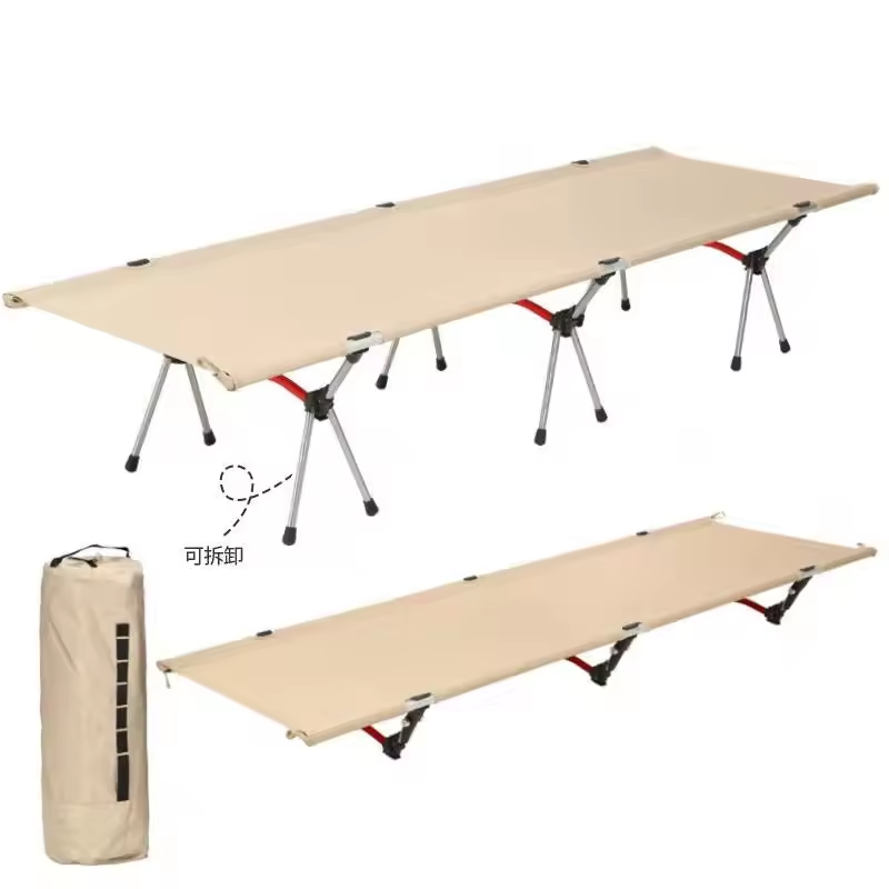 Lightweight Aluminum Frame Camping Cot Bed Modern Portable Ultralight Foldable Cot for Outdoor Hospital & Gym Use