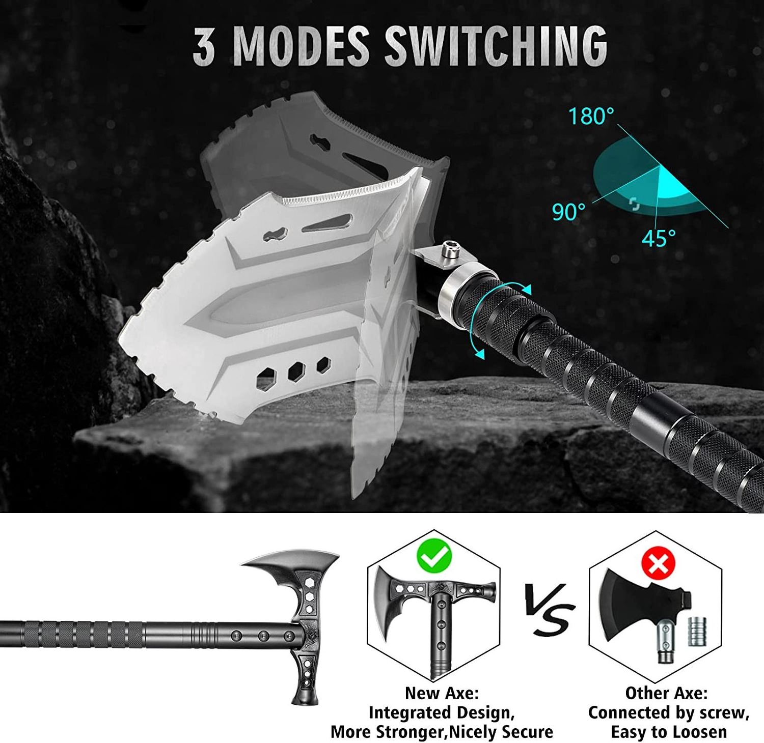 Outdoor Survival Shovel Set with High Carbon Steel Camping Gear camping Shovel Axe for Men Outdoor Camping Hiking Backpacking