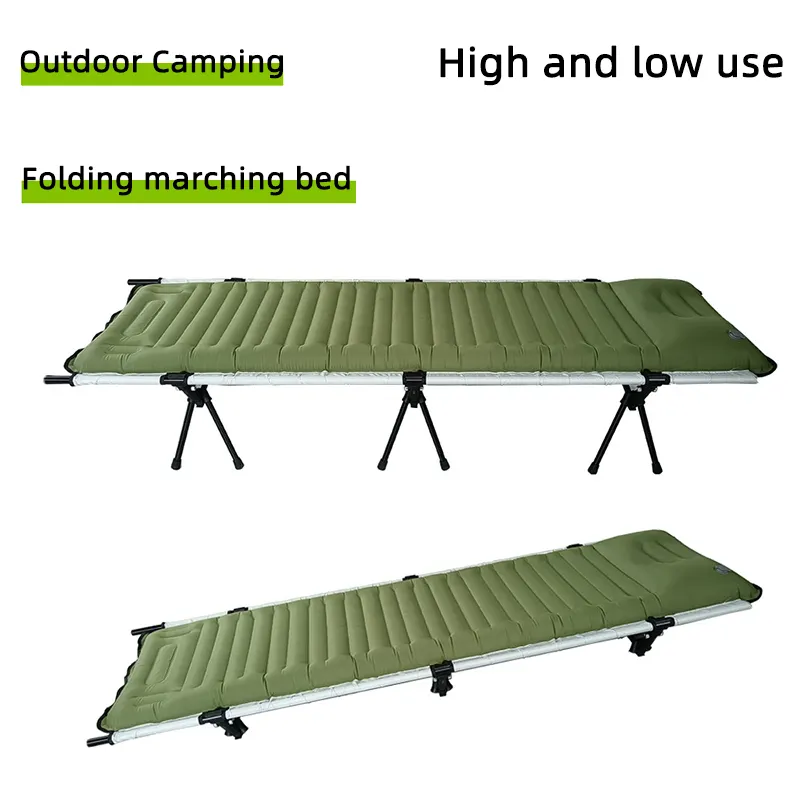 Camping Cot Bed Aluminum Frame Lightweight Compact Foldable Portable Ultralight  Folding Camping Cot