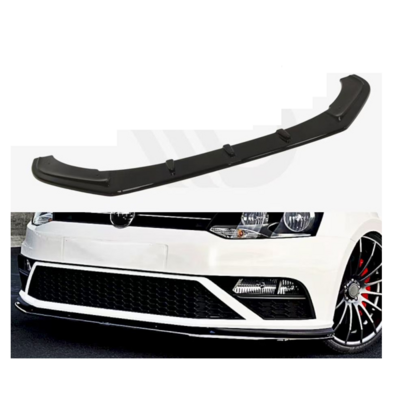 Car Conversion Plastic Facelift Upgrade Bodykit Front Splitter Lip For VW Polo GTI  2015 Glossy Black