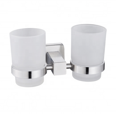 Stainless Steel 304 double toothbrush cup holder tumbler holder