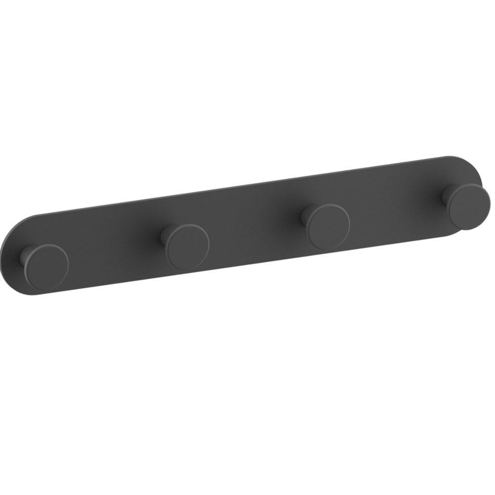 Bathroom accessories matt black 3M self adhesive hooks Coat Robe Hanger 4 Hooks for kitchen hooks