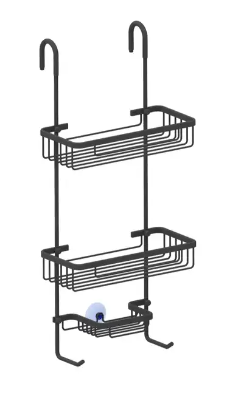 Black bathroom shelve shower  shelf caddy storage basket shower