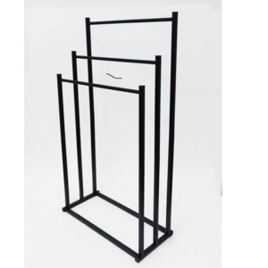 Newest black Bathroom Standing Stainless Steel Towel Rack Tower Shelf Towel Dryer Hanger