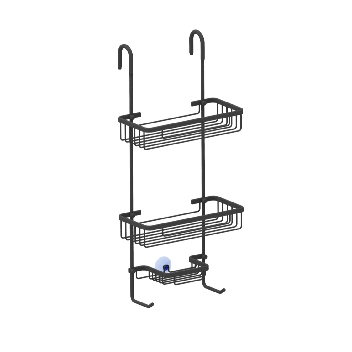 Black Hanging shower rack Shower rack without drilling caddy corner basket