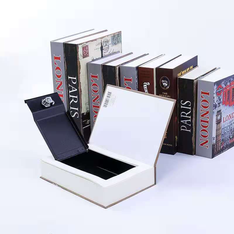 Simulation pattern book safes secret diversion book shape storage money safe box unique book safe