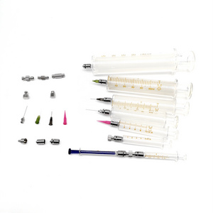 1ml 2ml 5ml 10ml 20ml 30ml 50ml 100ml metal luer lock tips & needles glass syringe and accessories