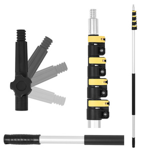 24FT 7 Meters Light Weight 180 Degree Adapter Flip Lock Aluminum Telescopic Extension Collapsible  Pole Rod