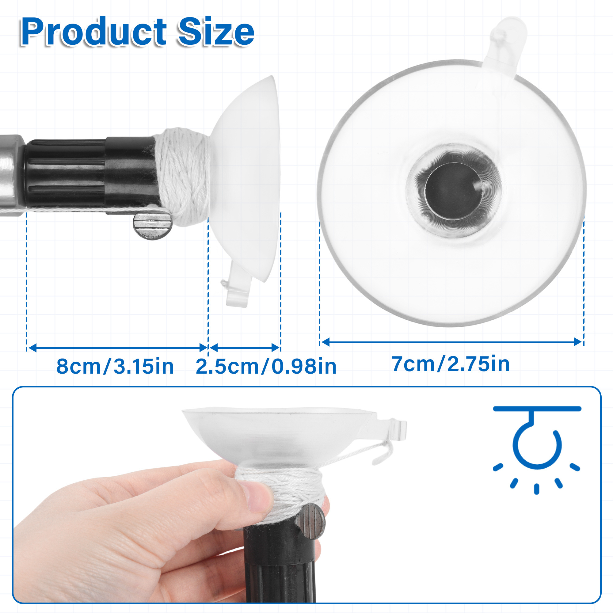 Light Bulb Changer for high ceiling with Telescopic Aluminum Pole