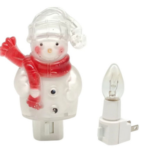 OEM/ODM Snowman Switch Control Night Light Plug in Wall Night Lamp Bathroom Home Kitchen Hallway Staireway Bedroom Nightlight