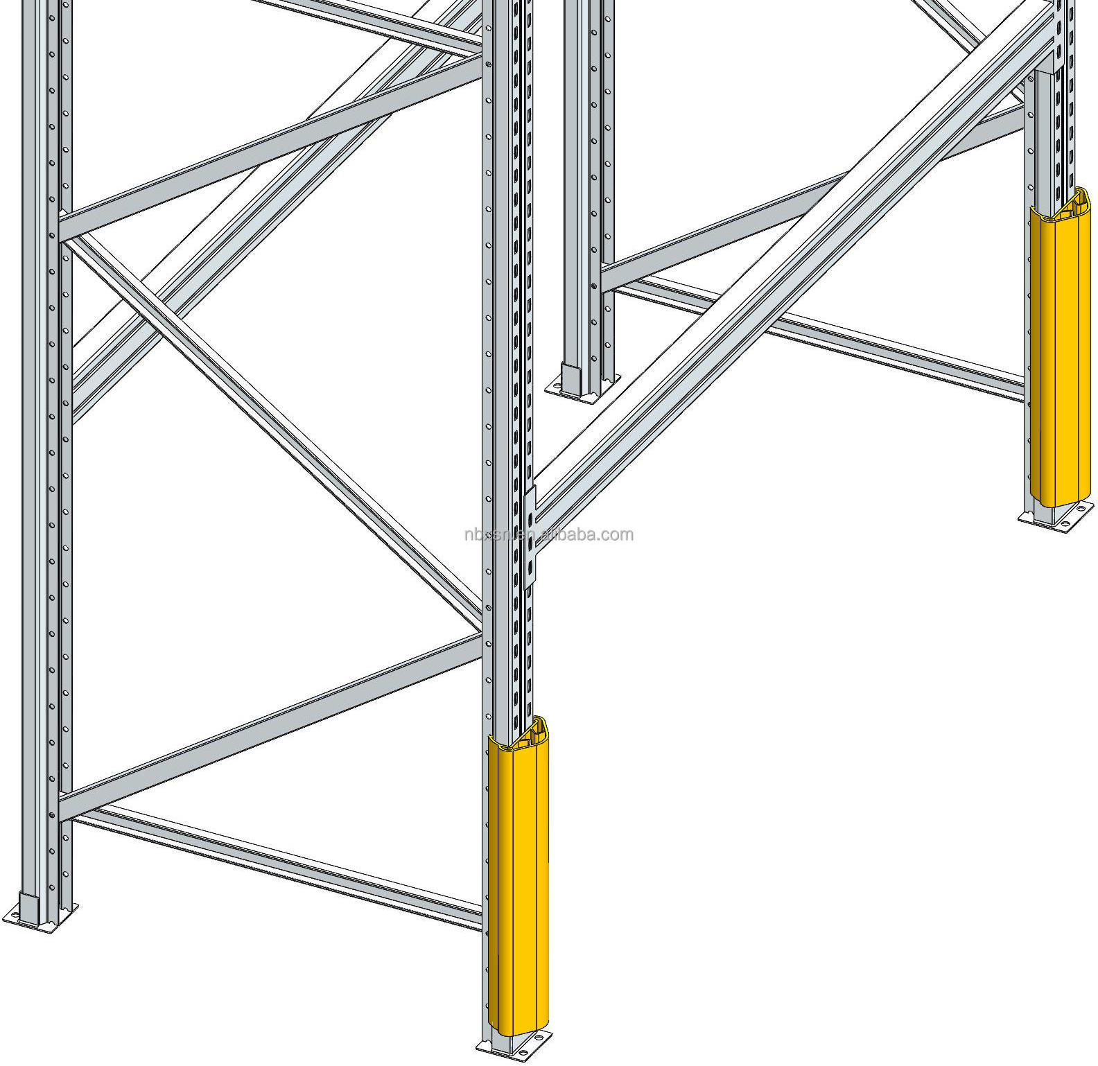 Warehouse Pallet Rack Column Protection Flexible Plastic Guard Upright Protector