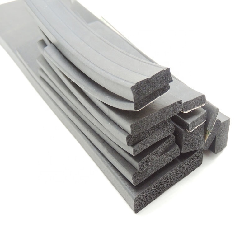 Custom size square shaped  foam rubber anti-collision seal  strip