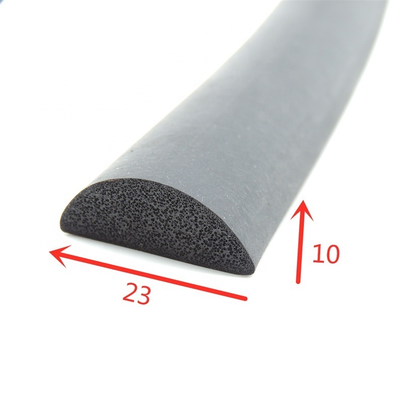 Half round EPDM sponge self adhesive cabinet door epdm adhesive sponge strip