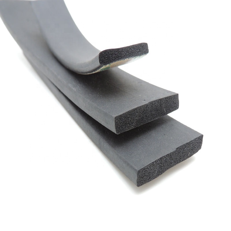 Custom size EPDM foam strip extruded round/square flat door epdm sponge foam Tira de goma extruida