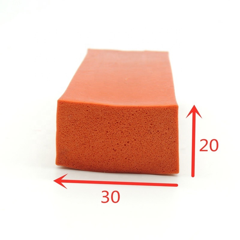 35x10 mm Silicone Rubber Seal Closed Cell Foam Silicone Extruded Rubber Seal