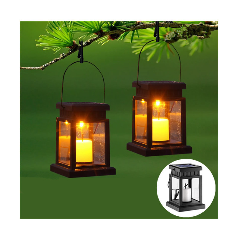 Waterproof Garden LED Solar Powered Outdoor Hanging Flameless Candle Lantern Pathway Umbrella Tree Lights for Garden Patio Lawn