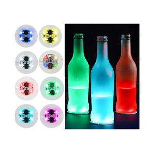 LED Bottle Bar Cup Flash Light Up Sticker Coaster Discs Holder Lights for Drinks Party Wedding Bar Wine Liquor Bottle Cocktail