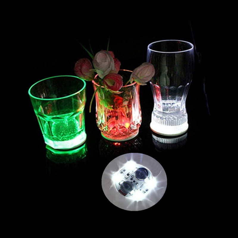 LED Bottle Bar Cup Flash Light Up Sticker Coaster Discs Holder Lights for Drinks Party Wedding Bar Wine Liquor Bottle Cocktail