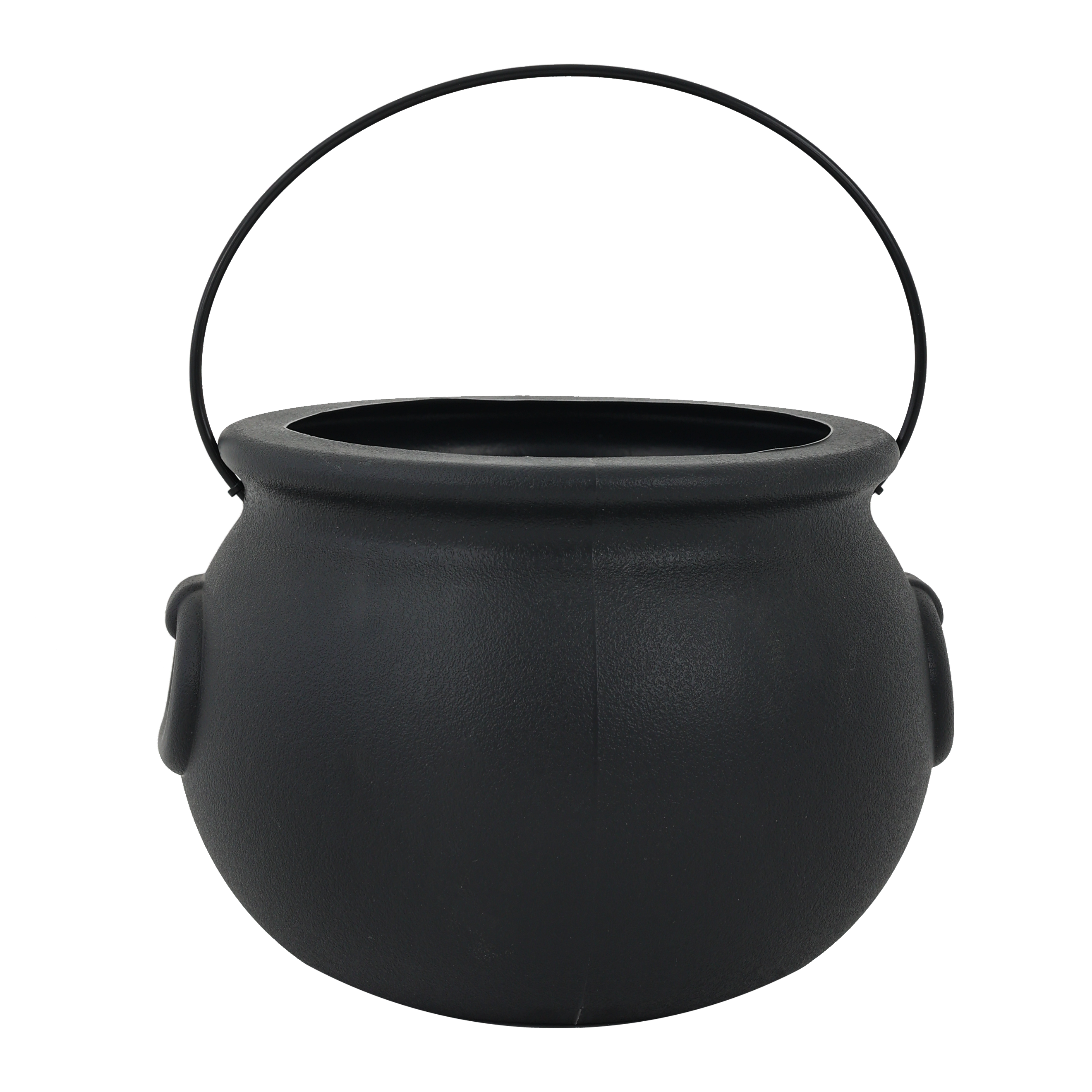 Black  Witch Cauldron Plastic Pot Candy Pail Holder Kettles holiday home