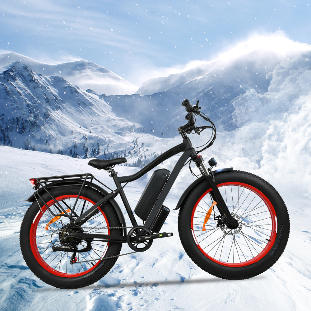 EU warehouse Wholesale 750w 26 inch aluminum alloy full suspension fat tire bike bicycle ebike 7 speed electric mountain bike