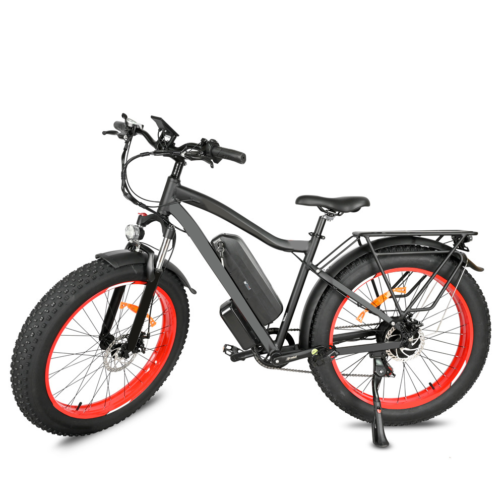 EU warehouse Wholesale 750w 26 inch aluminum alloy full suspension fat tire bike bicycle ebike 7 speed electric mountain bike