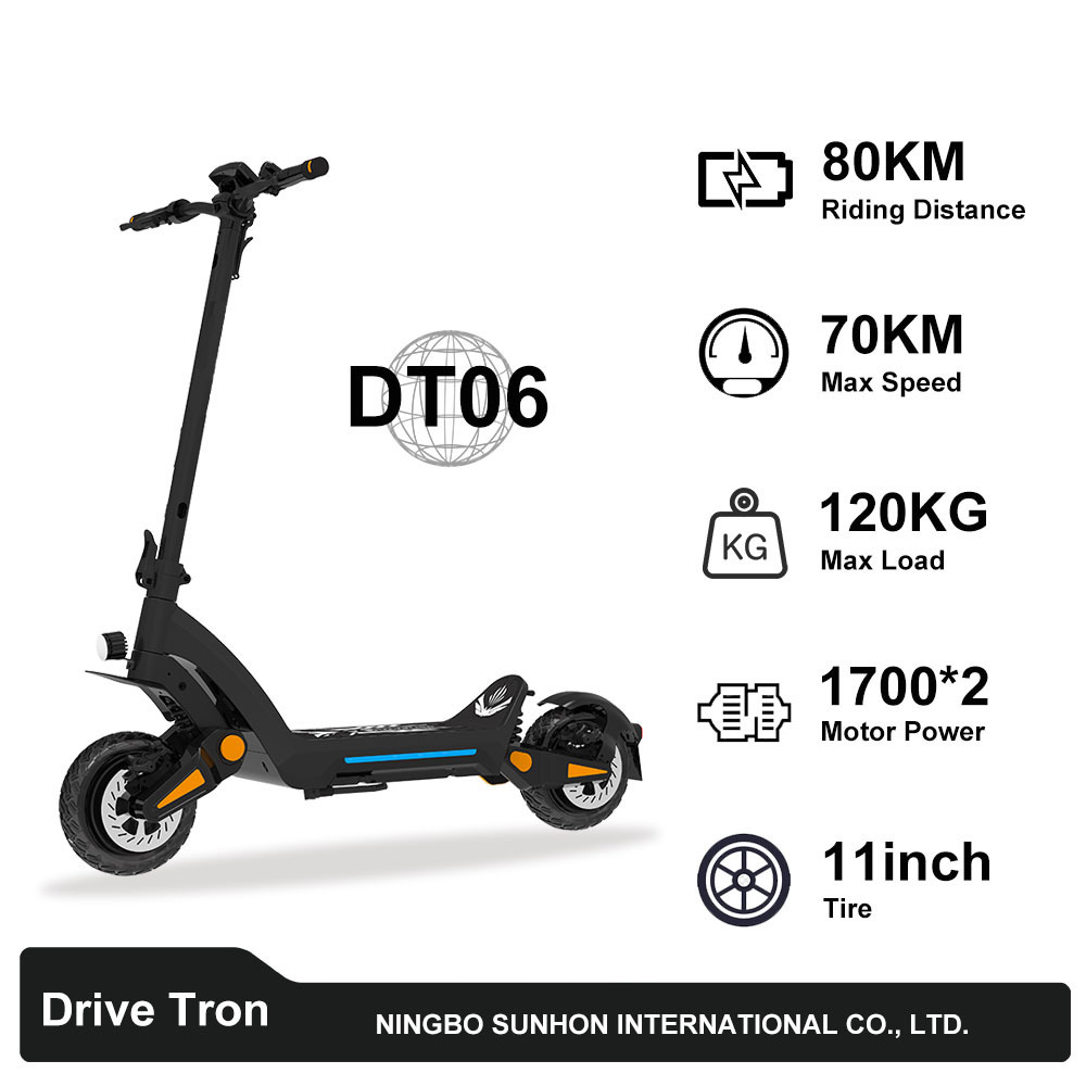 DriveTron Dual Motor Powerful Adults scooter 11inch 5600w 100km 60v 23A All Terrain Electric Scooter