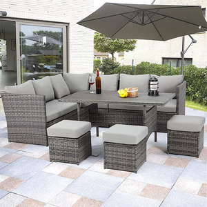 Outdoor Sectional Sofa Wicker Rattan 7 Pieces Patio Furniture Set