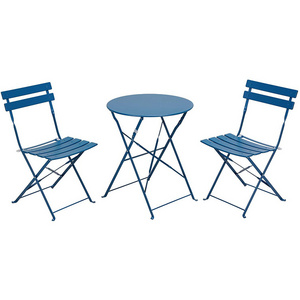 Patio Bistro Set 3 Piece Folding Round Table Chairs Outdoor Furniture Set