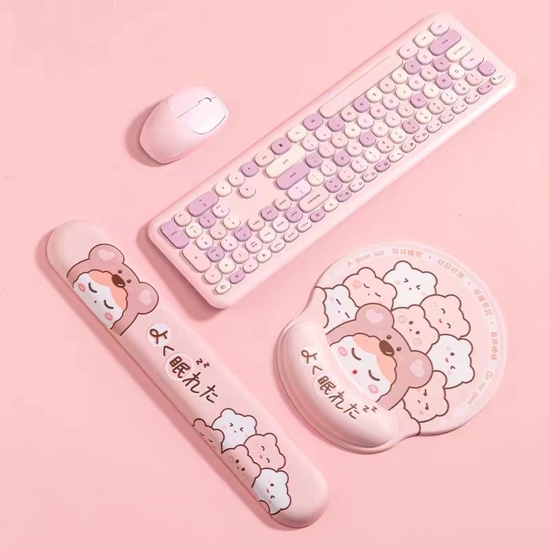 New Upgrade Mouse Cushion Wrist Support Gel Memory Foam Set Keyboard Mouse Wrist Rest Pad