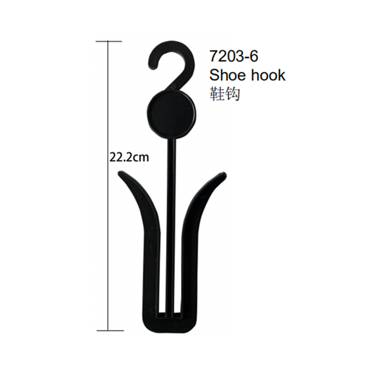 Plastic clothing store shoe hanger holder shoe hook for display