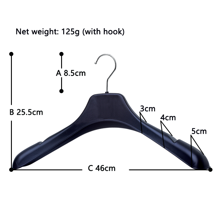 Customized plastic brand hanger display hanger jacket and suit hanger for sale