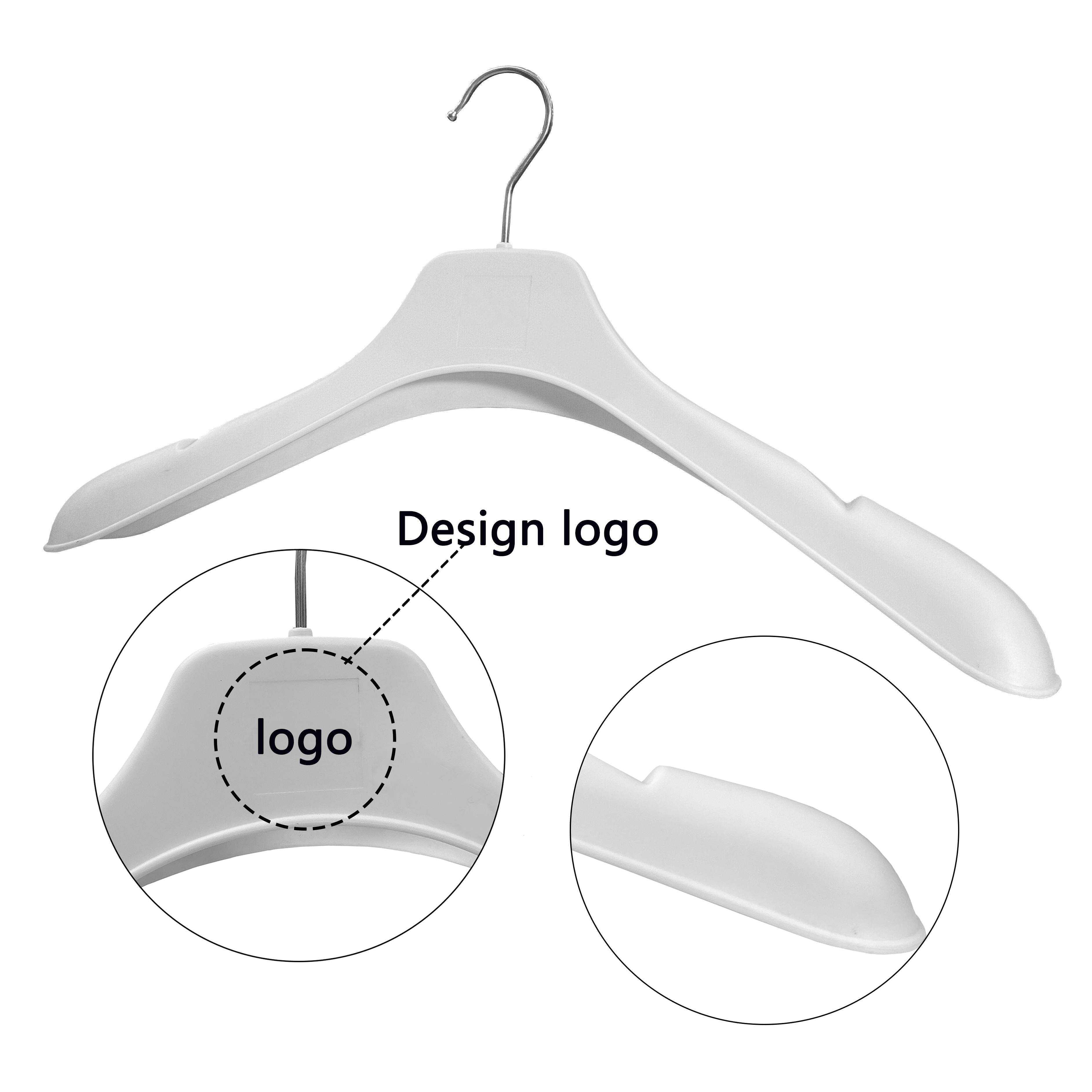 Customized plastic brand hanger display hanger jacket and suit hanger for sale