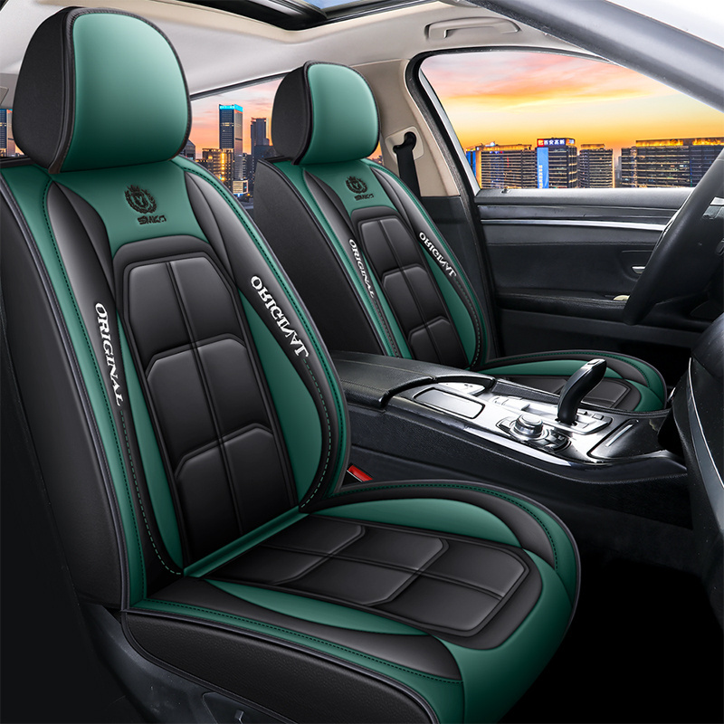 20201 Luxury Full Set Universal PVC PU Leather 5d Car Seat Cover With Car Seat Cushion Car Accessories