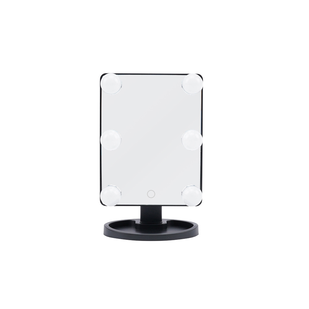 China Factory Price Facial Touch Large Tabletop Vanity Table Smart Makeup Mirror LED Bulbs Lighted Cosmetic Mirror