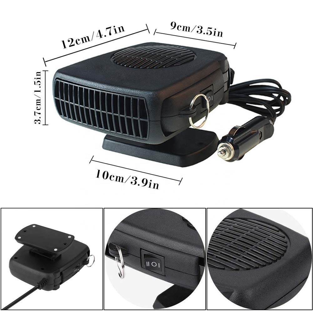 12V Portable Car Heater Defogger 2-in-1 Auto Vehicle Windshield Defroster Heater Cooling Fan