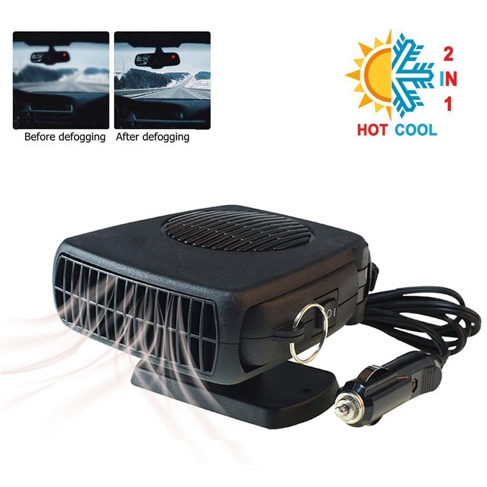 12V Portable Car Heater Defogger 2-in-1 Auto Vehicle Windshield Defroster Heater Cooling Fan