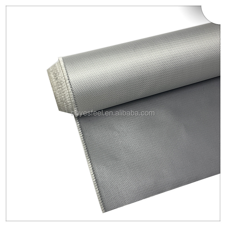 Heat Treatment E glass Silicone Coating Non woven Fire Fabric Two Sides Silicone Rubber Coated Fiberglass Fabric